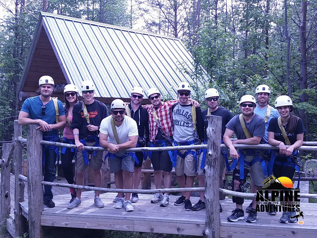 Treeline Inc goes ziplining for summer outing