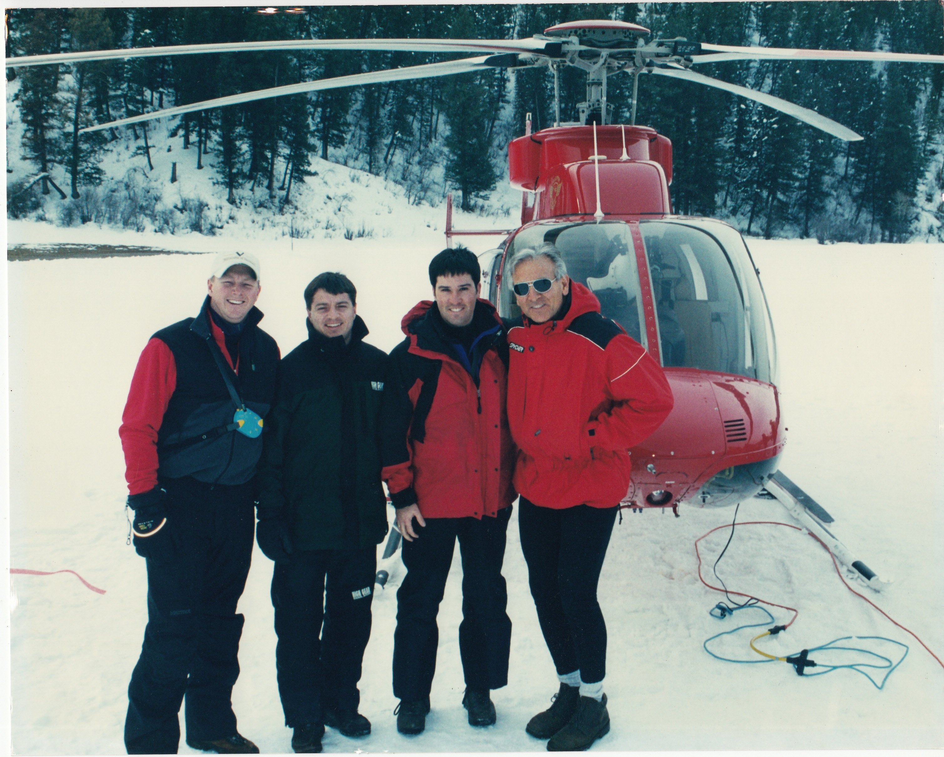 Dan Fantasia and his mentor Tony Natella heli skiing