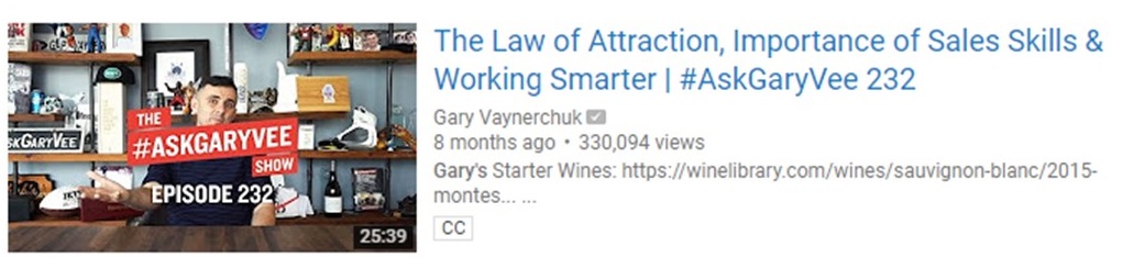 Gary Vaynerchuck Sales YouTube Videos