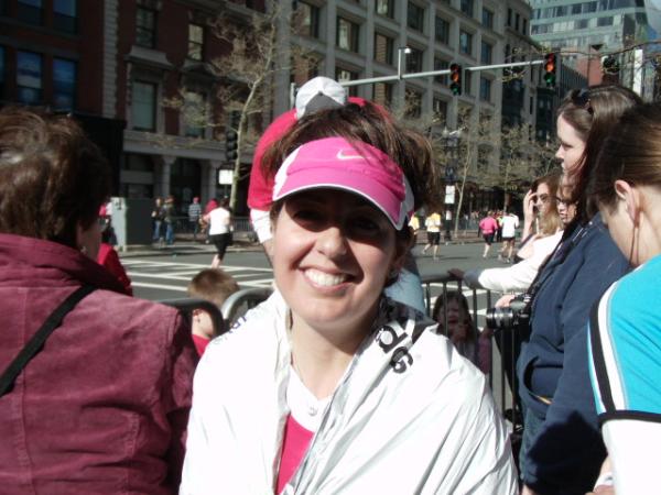 Treeline Inc.'s Katie Johnson runs the Boston Marathon