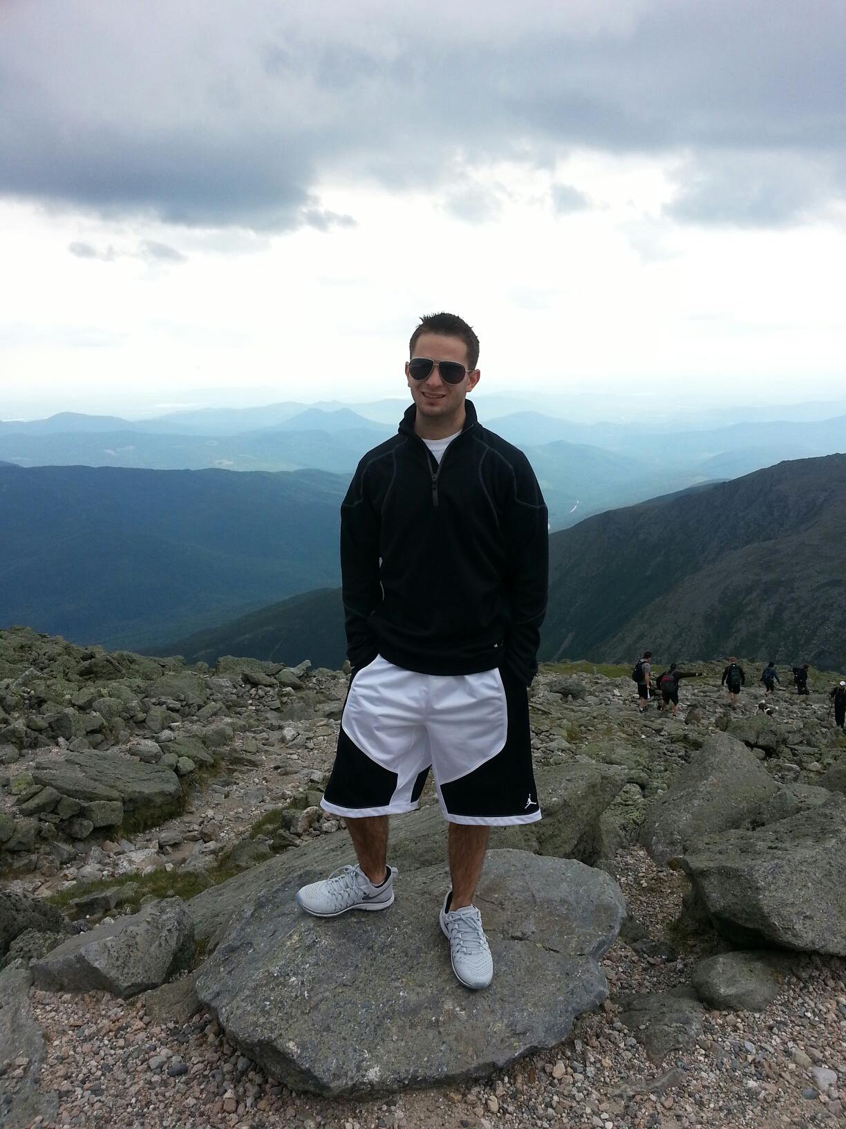 Ian Morrill Hiking a Mountain