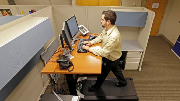 treadmill desk-exercising at work