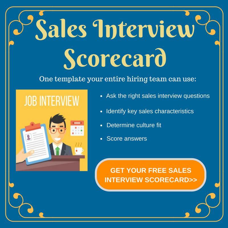 Sales Interview Scorecard Image