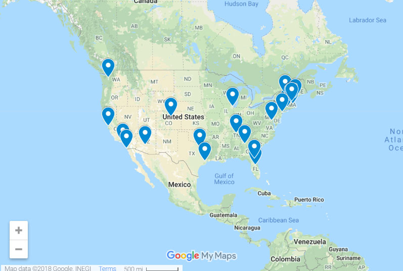 Treeline's locations