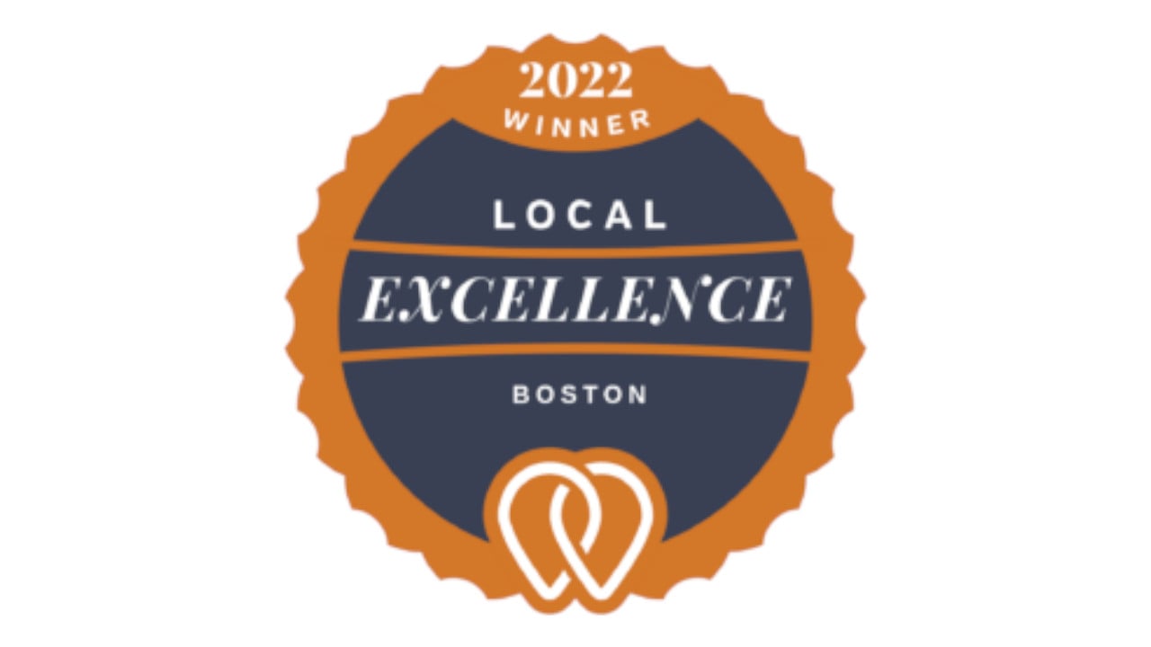 Badge recognizing Treeline Inc as a 2022 Local Excellence Winner in Boston